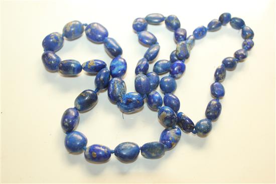 30ins strand lapis lazuli oval beads